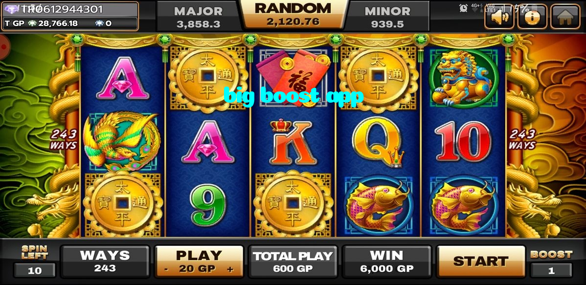 big boost app casino presented on mobile device in Pakistan with slots and live games
